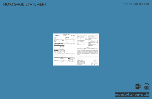 Beispielansicht eines Hypothekenauszugs der Paraguay Vision Banco in Word- und PDF-Formaten